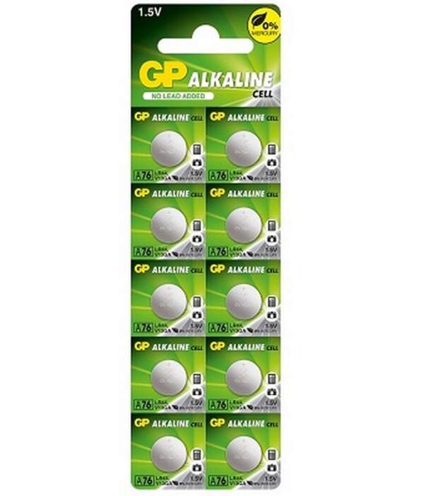 Батарейка GP 1.5V A76 (AG13) (10/250/5000) (шт.)