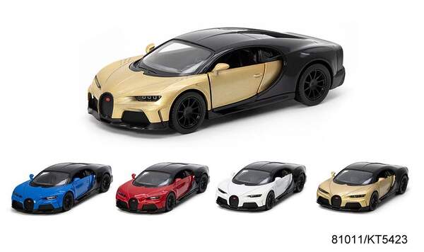 Модель легкова BUGATTI CHIRON SUPERSPORTS 5'' KT5423W метал.інерц.відкр.дв.4кол.кор./96/ (шт.)