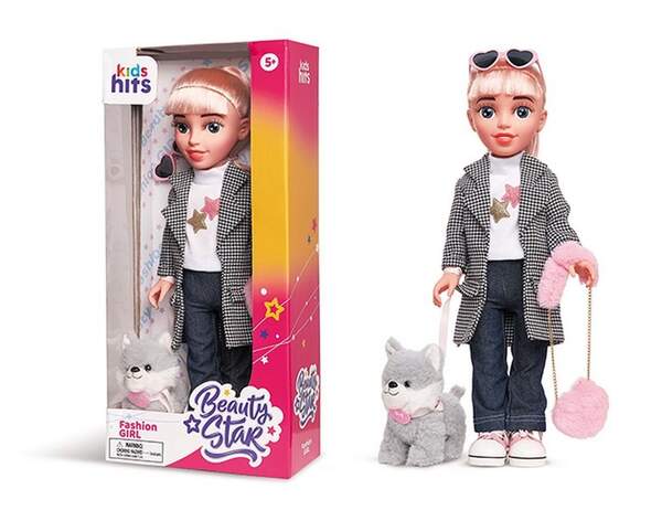 Лялька арт. KH33/001 (8шт) Beauty Star, Fashion Girl, з пітомцем, та сумочкою,лялька 46 см короб. 23 (шт.)