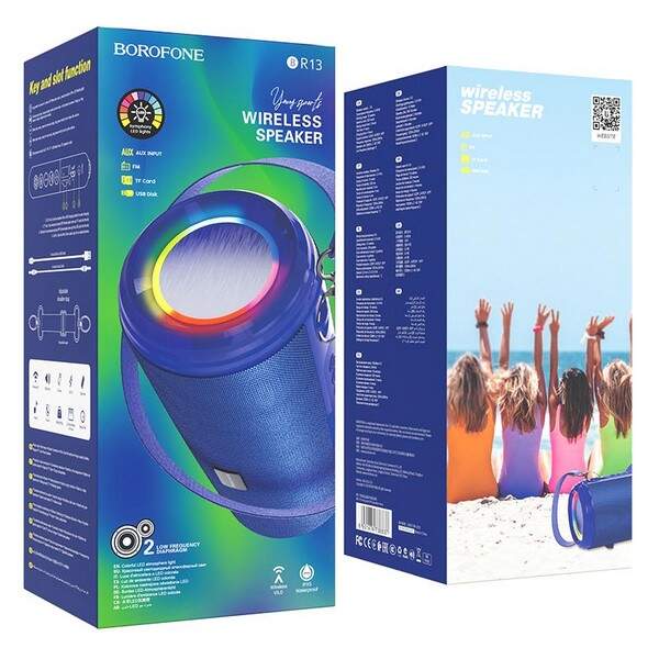 Портативна Bluetooth колонка Borofone BR13 Young sports BT speaker  Peacock blue (шт.)
