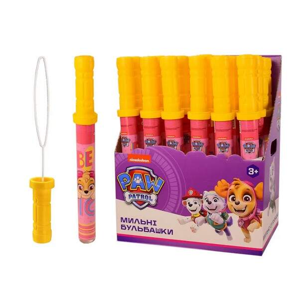 Мильні бульбашки арт. KC-0064 (96 шт.) Paw Patrol рожевий 160 мл. 24 шт у блоці, 4 блоки в ящику, ці (шт.)