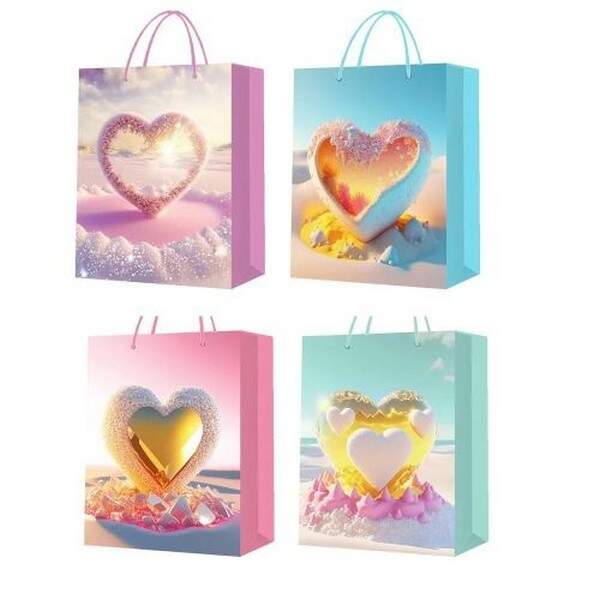 Пакет подарунковий паперовий L "Hearts" 30*41.5*12см R94939-L (360шт) (шт.)