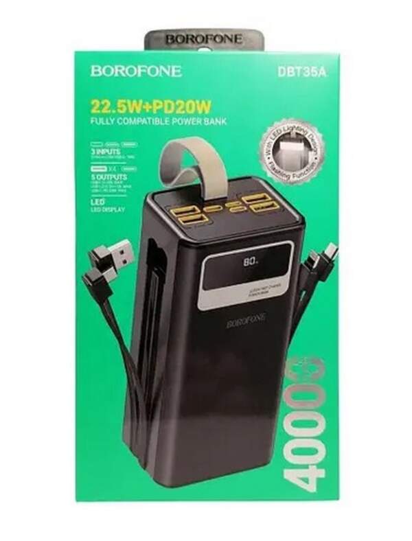 Моб. Заряджання POWER BANK BOROFONE 40000MAH DBT 35A (21) 5555 (шт.)