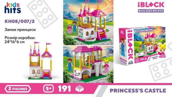 Конструктор Kids hits IBLOCK JUNIOR арт. KH08/007/2 (36шт/2)  191дет. короб. 24*16*6 (шт.)