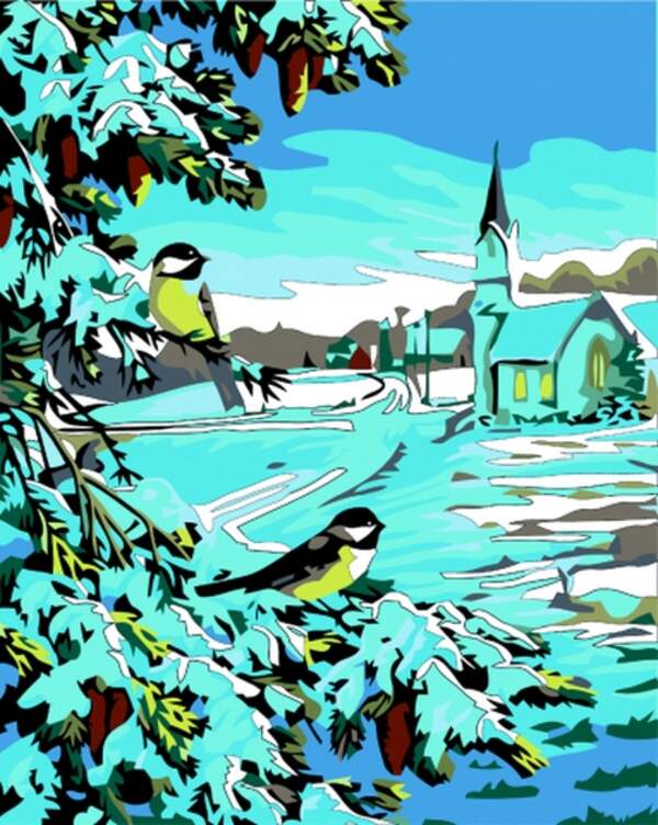 Картина за номерами "Синички", 40*50, ART Line ZB.64113 (шт.)