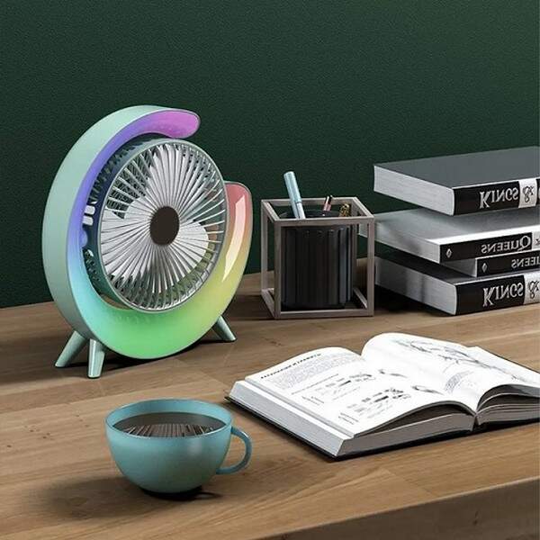 Вентилятор настільний з підсвічуванням RGB (40) 10039 (шт.)