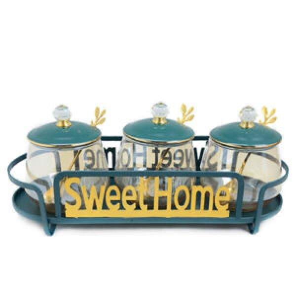 Банки на підставці "Sweet Home" 4пр/наб 300мл YG00934-5 (24наб) (шт.)