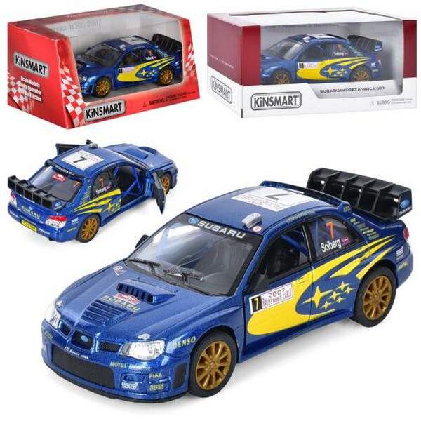 Модель легкова 5'' KT5328W SUBARU IMPREZA WRC 2007 метал.інерц.відкр.дв.кор./96/ (шт.)